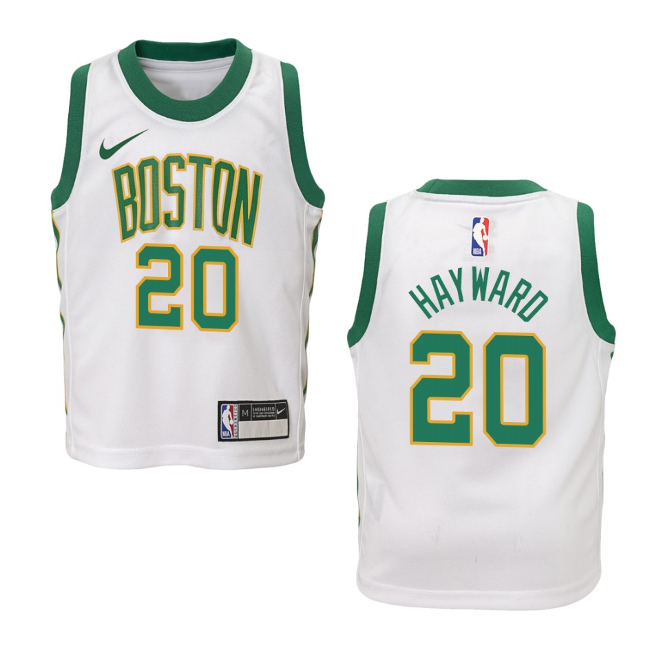 Youth Boston Celtics Gordon Hayward #20 Swingman City White Jersey 2401IAFB